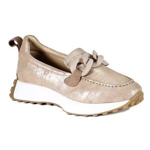 Dina True Kind Words Metallic Platform Chain Loafers 6.5